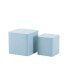 Фото #3 товара Nesting Table Set Of 2 MDF Side Table Blue