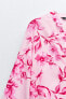Фото #6 товара Блуза из ткани с цветочным принтом ZARA