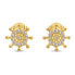 Stylish gold-plated rudder earrings EA345Y