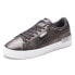 Puma Jada Metallic Crush Lace Up Womens Grey Sneakers Casual Shoes 382972-01