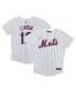 ფოტო #1 პროდუქტის Preschool Francisco Lindor White New York Mets Home Game Jersey