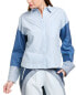 Derek Lam 10 Crosby Womens Denim Sleeve Linen Blend Shirt 2