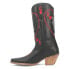 Фото #3 товара Dingo Queen A Hearts Round Toe Cowboy Womens Black Casual Boots DI174-001