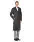 Men's Knee Length Wool Blend Three Button Long Jacket Overcoat Top Coat