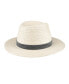 Фото #5 товара Men's Straw Panama Hat with Denim Washed Band