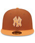 ფოტო #3 პროდუქტის Men's Brown/Orange New York Yankees Spring Color Basic Two-Tone 59fifty Fitted Hat