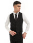 ASOS DESIGN slim suit waistcoat in black Черный, Chest 42 Regular - фото #1