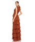 ფოტო #2 პროდუქტის Women's Ieena Sparkly Ruffle Layered Gown