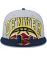 Фото #4 товара Бейсболка мужская с козырьком New Era Denver Nuggets серо-синяя двухцветная 9FIFTY Snapback