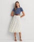 Women's Embroidered Mesh Midi Skirt