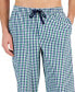 ფოტო #4 პროდუქტის Men's Regular-Fit Gingham Check Pajama Pants, Created for Macy's