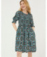 Фото #1 товара Women's Pacey Mirrored Floral Dress