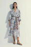 Фото #5 товара Пляжное платье Nefes Istanbul с тропическим узором из 100% хлопка A4143ax23hs