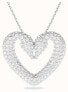 Swarovski Damen Halskette Una Herz Mittel Weiß Silberfarbe 5626176