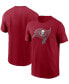 Фото #1 товара Men's Big and Tall Red Tampa Bay Buccaneers Primary Logo T-shirt