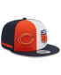 ფოტო #1 პროდუქტის Men's Orange, Navy Chicago Bears 2023 Sideline Primary Logo 9FIFTY Snapback Hat