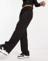 ONLY light weight pintuck wide leg trouser in black