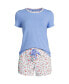 Фото #1 товара Women's Knit Pajama Short Set Short Sleeve T-Shirt and Shorts