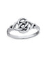 Фото #4 товара Dainty Best Friends Irish Celtic Love Knots BFF Infinity Promise Ring 2MM Band For Women Oxidized .925 Sterling Silver