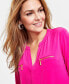 ფოტო #2 პროდუქტის Women's Zip-Pocket Blouse, Created for Macy's