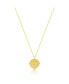 Фото #1 товара Yellow Gold Tone CZ Starburst Medallion Necklace