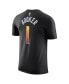 Фото #2 товара Men's Devin Booker Black Phoenix Suns 2022/23 Statement Edition Name and Number T-shirt