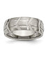 ფოტო #1 პროდუქტის Titanium Brushed and Polished Wedding Band Ring