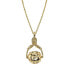 ფოტო #1 პროდუქტის Gold-Tone 3-Sided Spinner Locket Necklace 30"