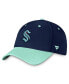 Фото #1 товара Men's Deep Sea Blue, Light Blue Seattle Kraken Authentic Pro Rink Two-Tone Flex Hat