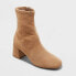 Women's Dolly Ankle Boots - A New Day Tan 9.5