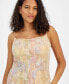 Фото #3 товара Women's Shimmer Knit Draped-Neck Camisole Top, Created for Macy's