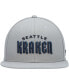 Фото #3 товара Men's Gray Seattle Kraken Wordmark Logo Snapback Hat