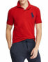 Polo Ralph Lauren Big Pony Custom Slim Fit Mesh Polo Shirt Red Size XL 303962