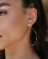 Фото #2 товара Delicate Crystal Large Oval Hoop Women's Earrings