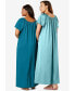 ფოტო #1 პროდუქტის Plus Size 2-Pack Long Silky Gown