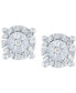 ფოტო #1 პროდუქტის Diamond Halo Stud Earrings (1/10 ct. t.w.) in Sterling Silver