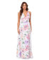 Women's 3D-Appliqué Floral-Print Gown