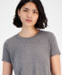 ფოტო #3 პროდუქტის Juniors' Crewneck Short-Sleeve Tie-Hem T-Shirt