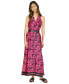 Фото #2 товара Women's Belted Floral-Print Maxi Dress