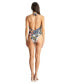 Фото #2 товара Women's High Leg V-neck One Piece Swimsuit
