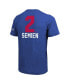 Фото #2 товара Men's Threads Marcus Semien Royal Texas Rangers 2023 World Series Champions Name and Number T-shirt