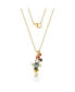 Фото #2 товара Disney minnie Mouse Brass Flash Yellow Gold Plated & Red Crystal Pendant