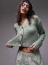 Фото #1 товара Topshop knitted v-neck cardigan in green