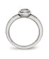 ფოტო #2 პროდუქტის Stainless Steel Polished CZ Ring