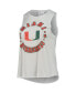 ფოტო #3 პროდუქტის Women's Green, White Miami Hurricanes Ultimate Flannel Tank Top and Shorts Sleep Set