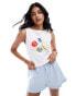 ASOS DESIGN tank top with fruit graphic in lemon Желтый, S - EU 36-38 - фото #1