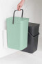 Фото #9 товара Kosz na śmieci Brabantia Kosz szafkowy Sort&Go 2x16l Jade Green/ Grey 214462