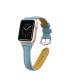 Фото #1 товара Men's and Women's Apple Light Blue Skinny Leather Replacement Band 44mm