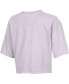 ფოტო #3 პროდუქტის Women's Lavender LSU Tigers Boyfriend Cropped T-shirt