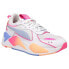 Puma RsX Pop Lace Up Womens Orange, Pink, Purple, White Sneakers Casual Shoes 3